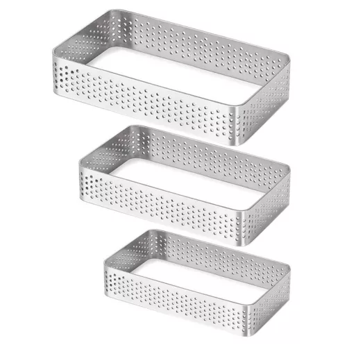 Téglalap tarte forma, fém, 3db-os