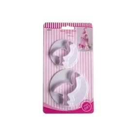 Flamingó kiszúró szett, műanyag, 2 db-os
