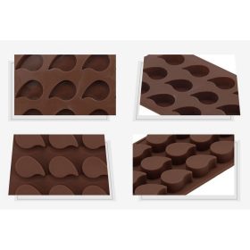 Vízcsepp alakú bonbon forma, szilikon, 11,5×23,5 cm