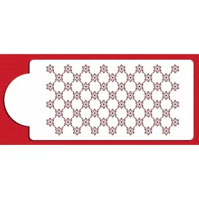 Torta stencil, apró virágok, műanyag, 40×17 cm