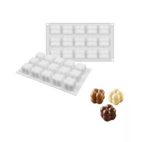 Mini buborék kocka forma, szilikon, 15 db-os,  17×30 cm