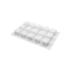 Mini buborék kocka forma, szilikon, 15 db-os,  17×30 cm