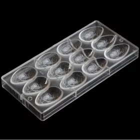 Tojás alakú bonbon forma, polikarbonát, 27,5×13,5 cm