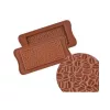 Kávészemes táblacsokoládé bonbon forma, szilikon, 7,7×15,5 cm.