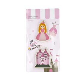 Kiszúró szett, királylány és kastély, műanyag, 2 db