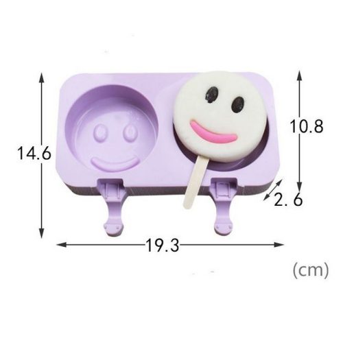 Jégkrém készítő forma, smile, szilikon, 19,4 × 14,5 cm