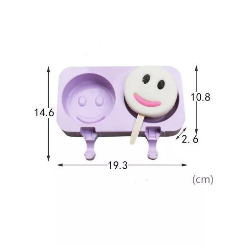 Jégkrém készítő forma, smile, szilikon, 19,4 × 14,5 cm