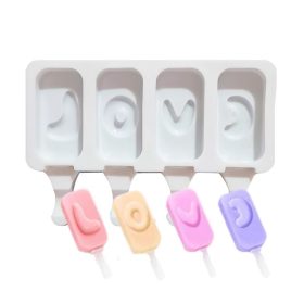   Jégkrém készítő forma, LOVE felirat, szilikon, 19×8,5 cm