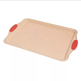   Tepsi sütőforma,fém, szilikon fogóréssszel, lapos, 32×23cm