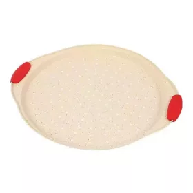 Pizza sütőforma,fém, szilikon fogóréssszel, 30cm