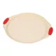 Pizza sütőforma,fém, szilikon fogóréssszel, 30cm