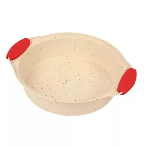 Kerek sütőforma,fém, szilikon fogóréssszel, 18,5cm