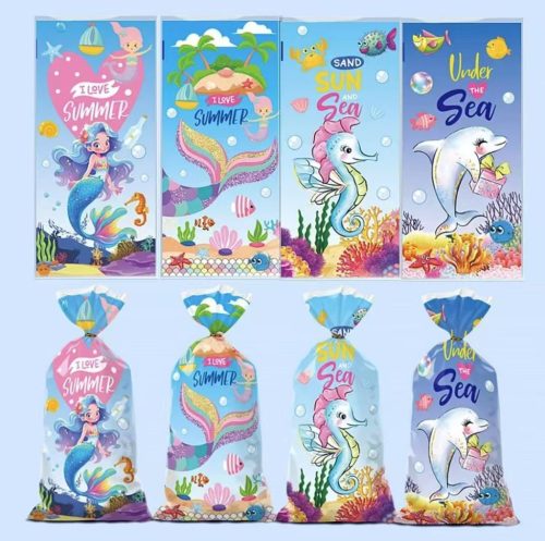 Sütemény zacskó, celofán, hableány, 12,5× 27cm, 12 db