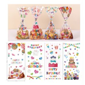   Sütemény zacskó, celofán, Happy Birthday, 12,5× 27cm, 12 db