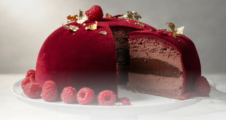 Bársony spray mousse torta velvet bevonattal