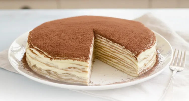 Krémes palacsintatorta recept, réteges palacsintából, vaníliás krémmel