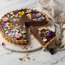 Tavaszi virágos csokitarte