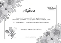 Fekete-fehér fekvő kísérőkártya