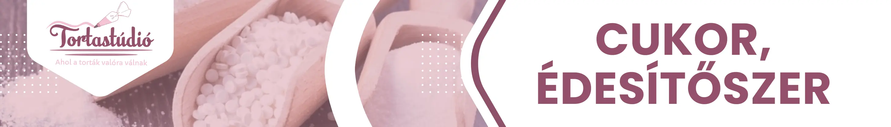 Cukor és édesítőszer torták, italok és sütemények édesítéséhez