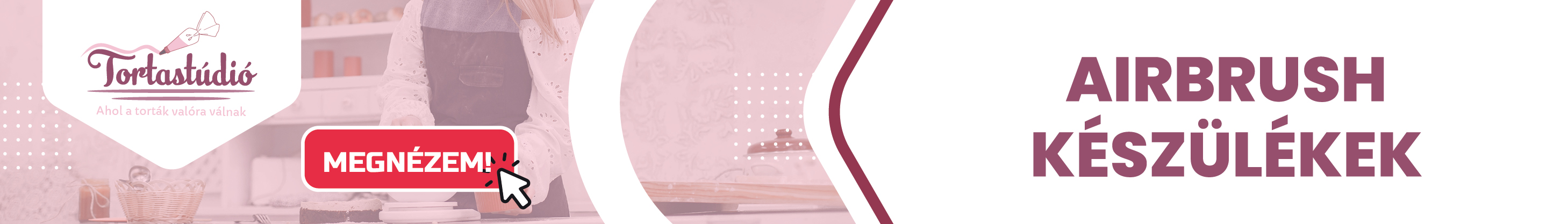 Airbrush készülék torták és desszertek festéséhez