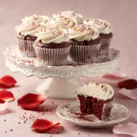 Piros bársony cupcake